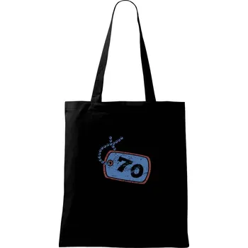 Nákupní taška 70 na krku - Taška bavlněná - 42 x 38 cm ( Černá )