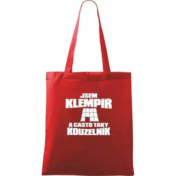Klempíř kouzelník - Taška bavlněná - 42 x 38 cm ( Červená )