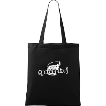 Nákupní taška Pořád plnej - Taška bavlněná - 42 x 38 cm ( Černá )