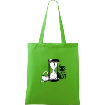 Nákupní taška Čas běží CZ - Taška bavlněná - 42 x 38 cm ( Apple Green )