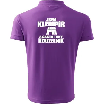 Pánská košile Klempíř kouzelník - Polokošile pánská Pique Polo 203 - 2XL ( Fialová )