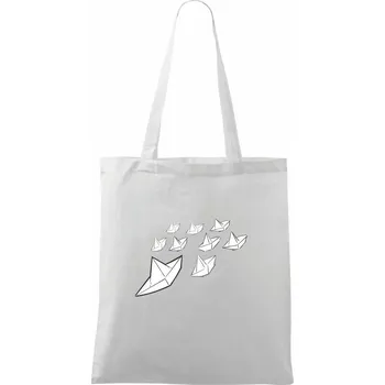 Závody lodí - Taška bavlněná - 42 x 38 cm ( Bílá )