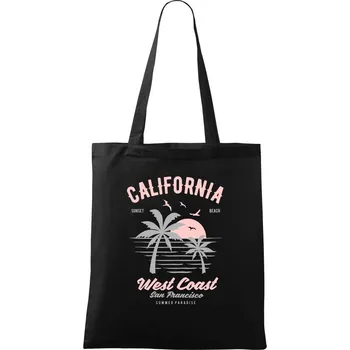 Nákupní taška California West Coast - Taška bavlněná - 42 x 38 cm ( Černá )