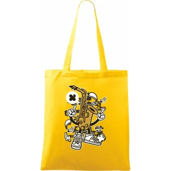 Saxofonář - Taška bavlněná - 42 x 38 cm ( Žlutá )