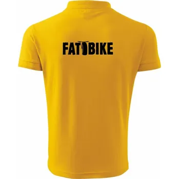 Pánská košile Fat bike nápis - Polokošile pánská Pique Polo 203 - XL ( Žlutá )