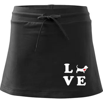 Dámská sukně Baset love - Sportovní sukně - two in one - M ( Černá )