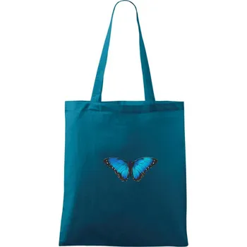 Nákupní taška Motyl babočka Morpho Peleides - Taška bavlněná - 42 x 38 cm ( Petrolejová )