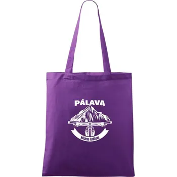 Nákupní taška Pálava křížem krážem - Taška bavlněná - 42 x 38 cm ( Fialová )