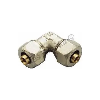 Fitinka TIEMME - Itálie | Svěrné koleno oboustranné (šroubovací)(pro PEX-AL, plastohliníkové trubky) - 16x16 TM1603