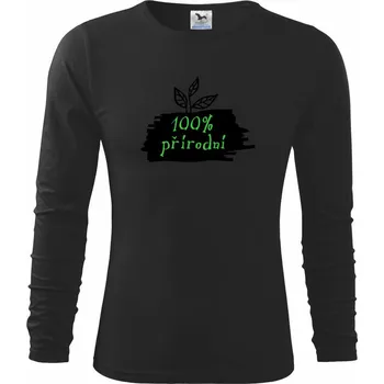 Chlapecké tričko 100% přírodní dítě - Triko dětské Long Sleeve - 122 cm/6 let ( Černá )
