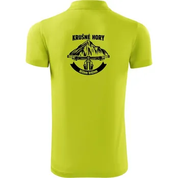 Pánská košile Krušné hory křížem krážem - Polokošile Victory sportovní (dresovina) - M ( Limetková )