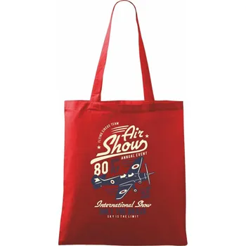 Nákupní taška Air Show Airplane - Taška bavlněná - 42 x 38 cm ( Červená )