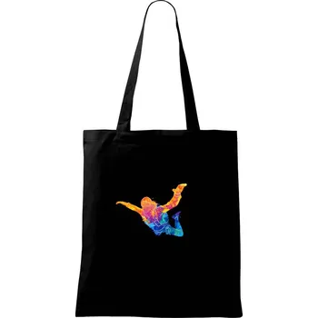 Nákupní taška Parašutista splash - Taška bavlněná - 42 x 38 cm ( Černá )