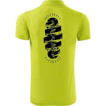 Pánská košile Skate live if up - Polokošile Victory sportovní (dresovina) - S ( Limetková )