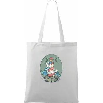 Nákupní taška Light House - Taška bavlněná - 42 x 38 cm ( Bílá )