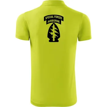 Pánská košile Airbone Special Forces - Polokošile Victory sportovní (dresovina) - M ( Limetková )