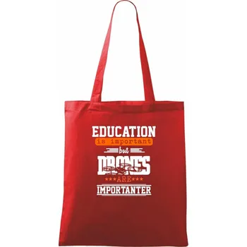 Dron education - Taška bavlněná - 42 x 38 cm ( Červená )