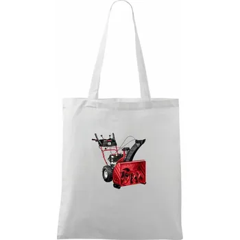 Nákupní taška Sněhová fréza - Taška bavlněná - 42 x 38 cm ( Bílá )
