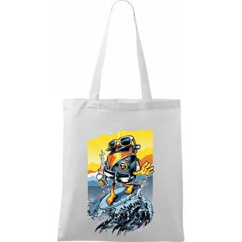 Nákupní taška Surfující VAN - Taška bavlněná - 42 x 38 cm ( Bílá )