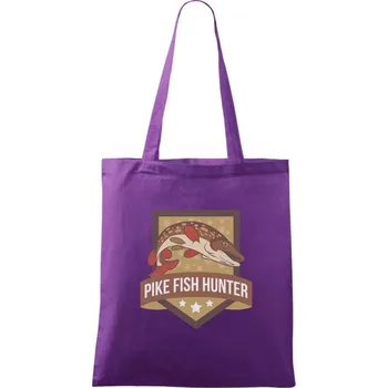 Štika Pike fish hunter - Taška bavlněná - 42 x 38 cm ( Fialová )