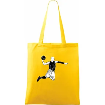 Basketbalista ve výskoku - Taška bavlněná - 42 x 38 cm ( Žlutá )