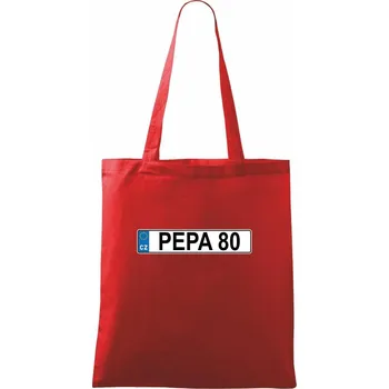 Nákupní taška SPZ Pepa 80 - Taška bavlněná - 42 x 38 cm ( Červená )
