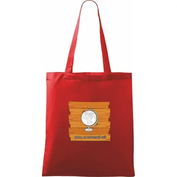 Nákupní taška Prkna, co znamenají svět - Taška bavlněná - 42 x 38 cm ( Červená )
