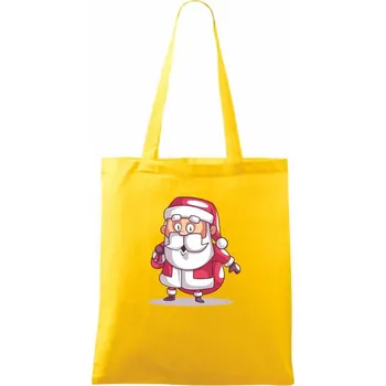 Divící se santa - Taška bavlněná - 42 x 38 cm ( Žlutá )