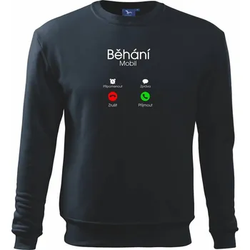 Běhání volá - Mikina Essential dětská - 146 cm/10 let ( Námořní modrá (velmi tmavá - téměř černá) )