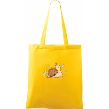 Nákupní taška Šnek na podzim - Taška bavlněná - 42 x 38 cm ( Žlutá )