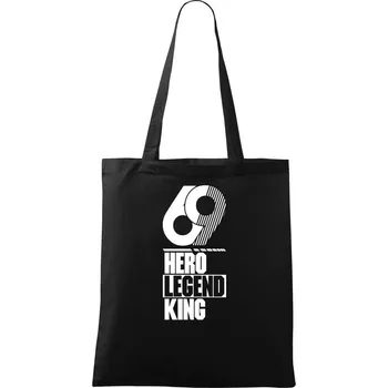 Nákupní taška Hero, Legend, King x Queen 1969 - Taška bavlněná - 42 x 38 cm ( Černá )