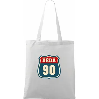 Děda 90 - Taška bavlněná - 42 x 38 cm ( Bílá )