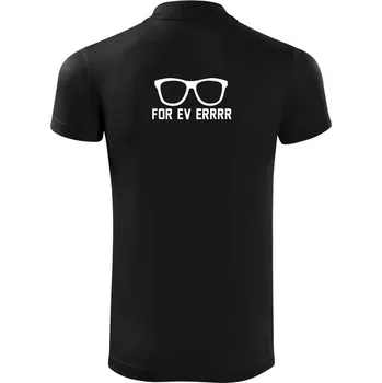 Pánská košile Forever - párty brýle - Polokošile Victory sportovní (dresovina) - S ( Černá )