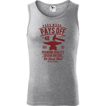 Hard Work Pays Off - Tílko pánské Core - 2XL ( Tmavě šedý melír )