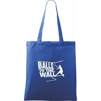 Nákupní taška Balls to the Wall squash - Taška bavlněná - 42 x 38 cm ( Královská modrá )