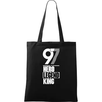 Hero, Legend, King x Queen 1997 - Taška bavlněná - 42 x 38 cm ( Černá )