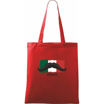 Nákupní taška Mexiko vlajka - Taška bavlněná - 42 x 38 cm ( Červená )