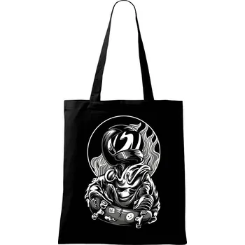 Nákupní taška Skateboard born to race - Taška bavlněná - 42 x 38 cm ( Černá )