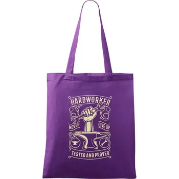 Hard Worker - Taška bavlněná - 42 x 38 cm ( Fialová )