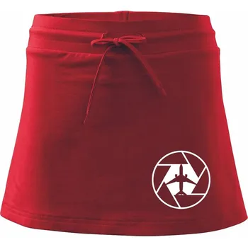Dámská sukně Clona spotting - Sportovní sukně - two in one - S ( Červená )