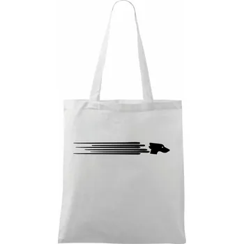 Chrt rychlý - Taška bavlněná - 42 x 38 cm ( Bílá )