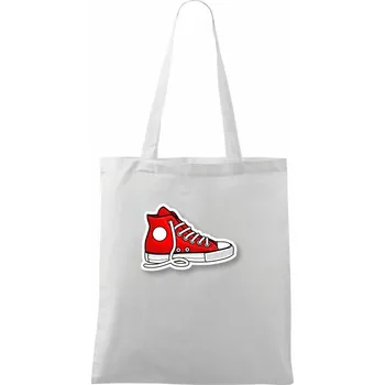 Nákupní taška Neposedná teniska - Taška bavlněná - 42 x 38 cm ( Bílá )