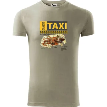 Pánské oblečení Classic taxi - Viper FIT - Pánské zůžené tričko - 2XL ( Light khaki )