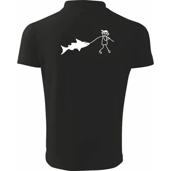 Pánská košile Velký rybář - Polokošile pánská Pique Polo 203 - 2XL ( Černá )