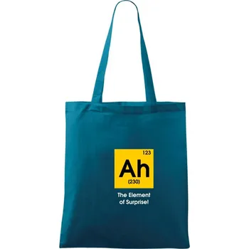 Ah - the element od surprise - barevné - Taška bavlněná - 42 x 38 cm ( Petrolejová )