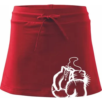 Dámská sukně Box rukavice - Sportovní sukně - two in one - M ( Červená )