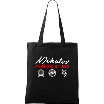 Mikulov město s tradicí - Taška bavlněná - 42 x 38 cm ( Černá )