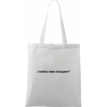 Nákupní taška S hořčicí nebo kečupem? - Taška bavlněná - 42 x 38 cm ( Bílá )