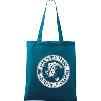 Tiger hard - Taška bavlněná - 42 x 38 cm ( Petrolejová )