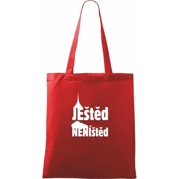 Nákupní taška Ještěd neníštěd - Taška bavlněná - 42 x 38 cm ( Červená )